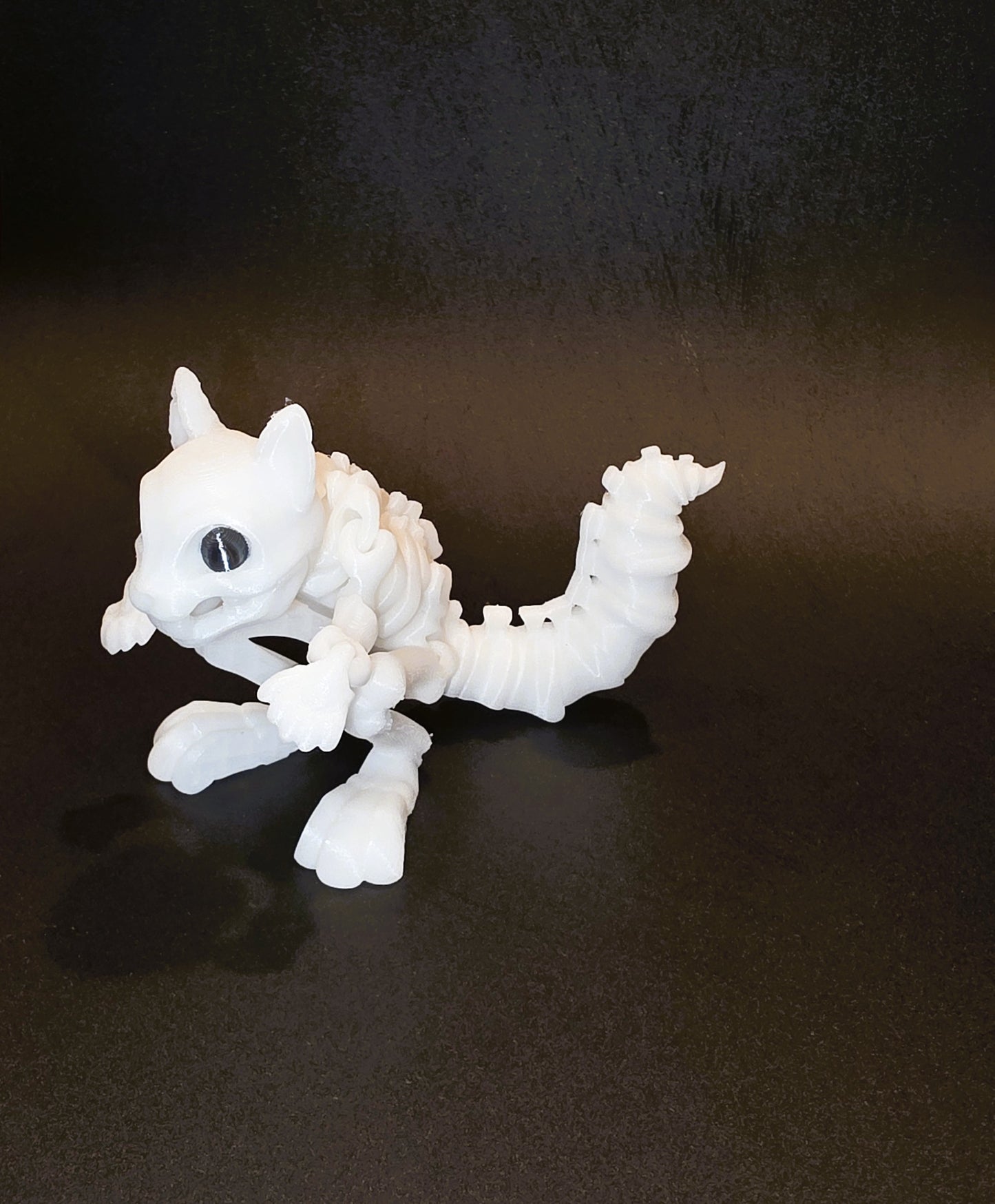 Skeleton Pets 3D Printed Spooky Cute Squirrel, Chameleon, Rabbit, Cat &amp; Dog – Glow in the Dark Halloween Decor