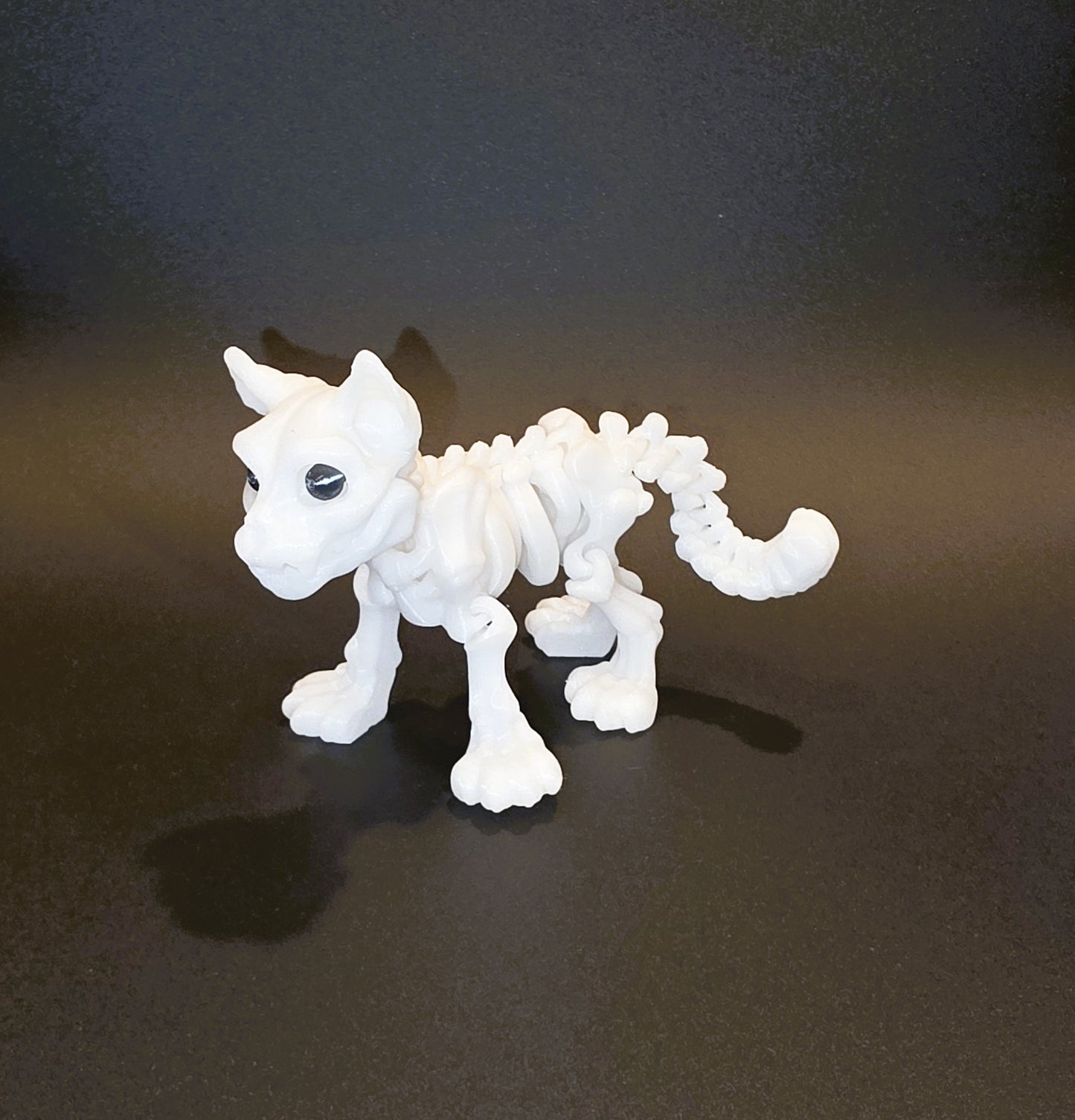 Skeleton Pets 3D Printed Spooky Cute Squirrel, Chameleon, Rabbit, Cat &amp; Dog – Glow in the Dark Halloween Decor