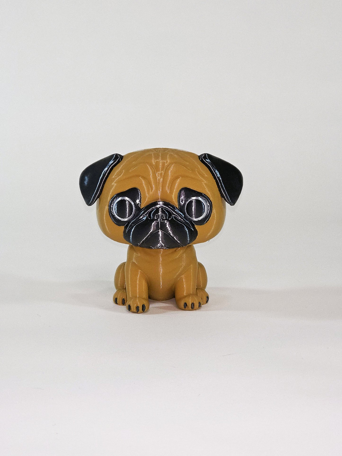 3D Printed Pug Figurine • Cute Oversized-Head Pug Collectible • Pug Lover Gift • Small Pug Miniatures for Party Favors • Dog Desk Decor • PLA Eco-Friendly Pug Statue