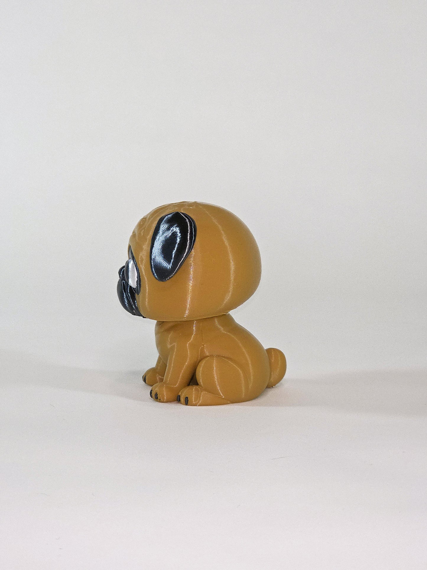 3D Printed Pug Figurine • Cute Oversized-Head Pug Collectible • Pug Lover Gift • Small Pug Miniatures for Party Favors • Dog Desk Decor • PLA Eco-Friendly Pug Statue