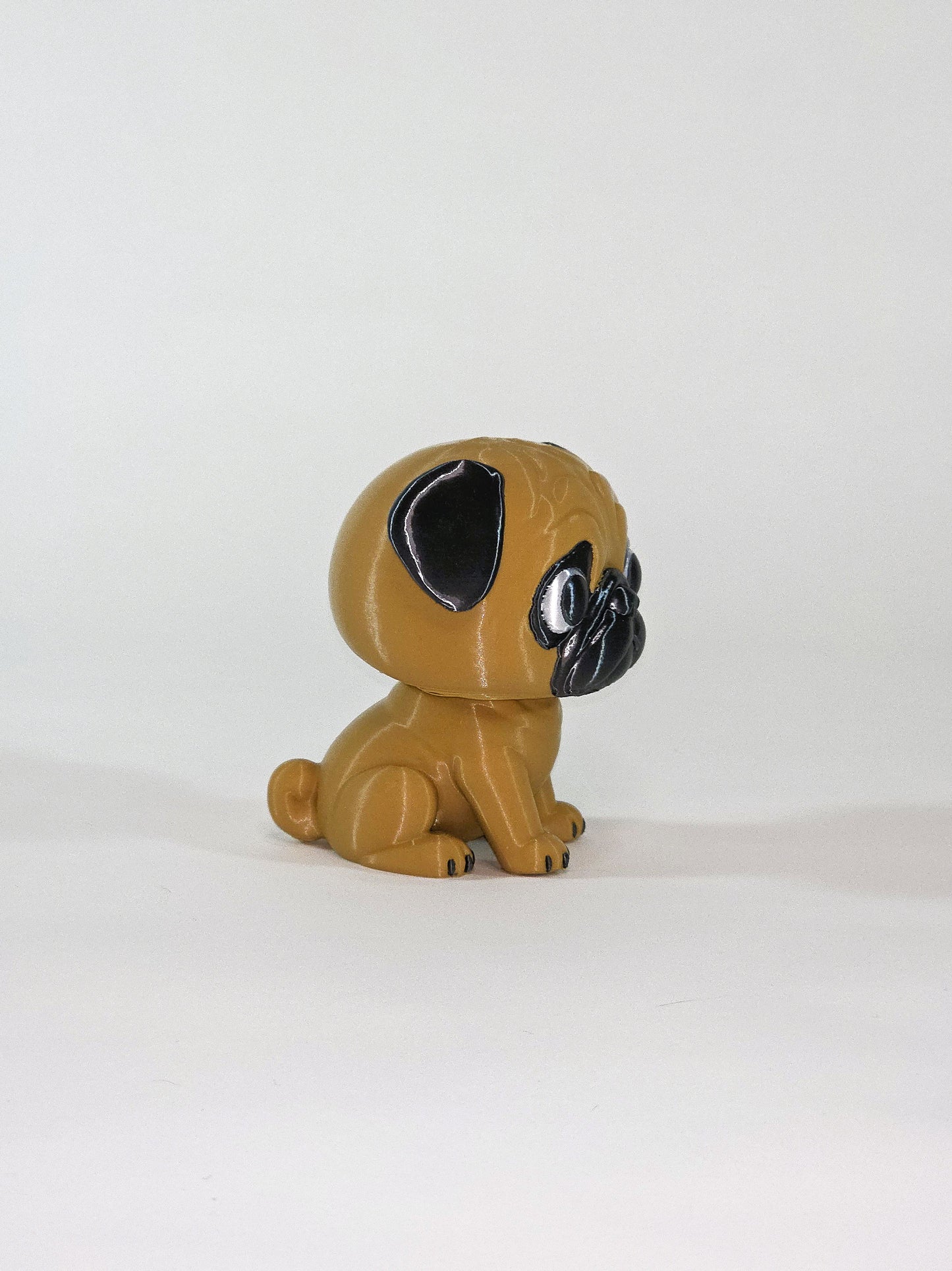 3D Printed Pug Figurine • Cute Oversized-Head Pug Collectible • Pug Lover Gift • Small Pug Miniatures for Party Favors • Dog Desk Decor • PLA Eco-Friendly Pug Statue