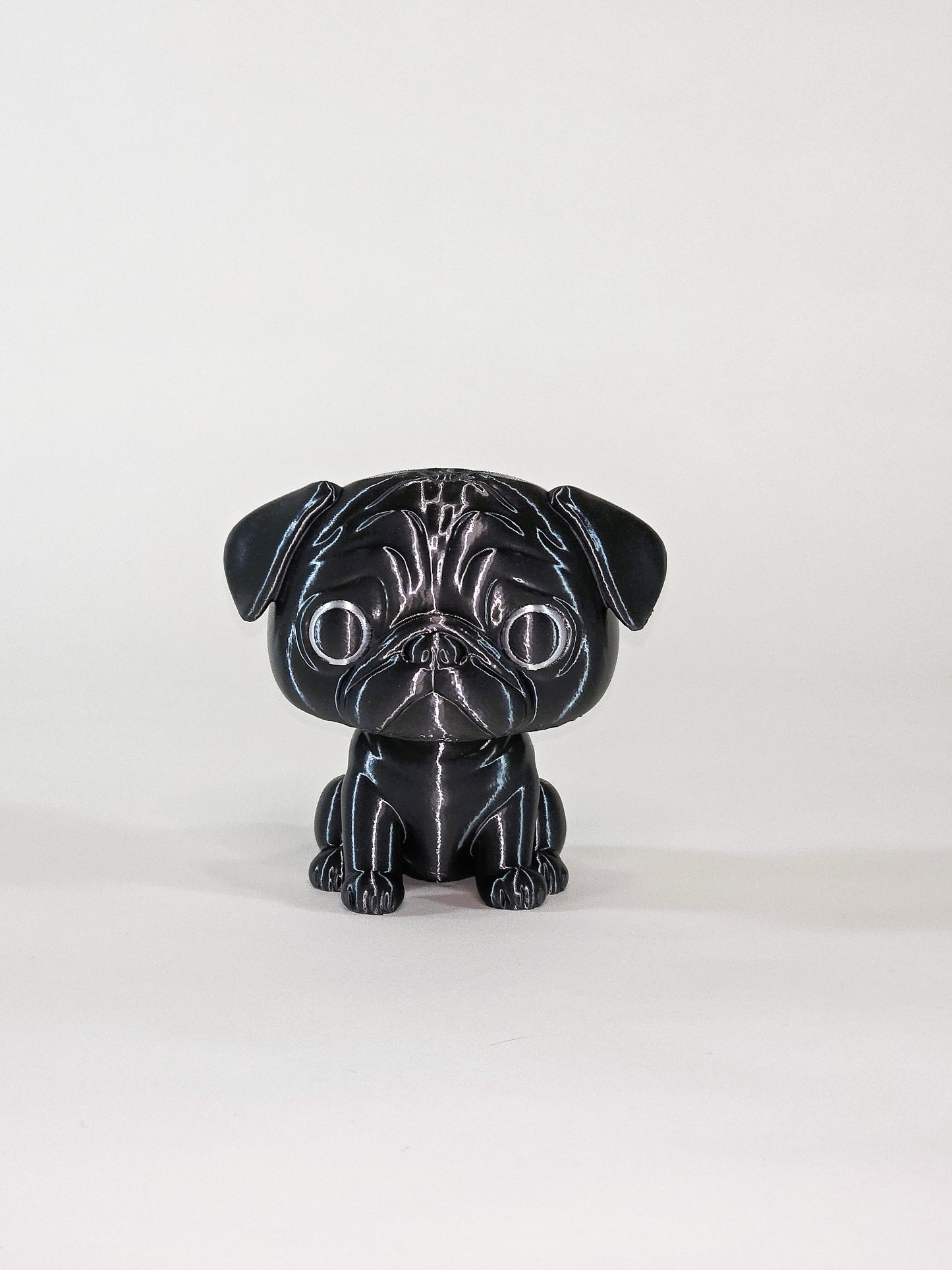 3D Printed Pug Figurine • Cute Oversized-Head Pug Collectible • Pug Lover Gift • Small Pug Miniatures for Party Favors • Dog Desk Decor • PLA Eco-Friendly Pug Statue