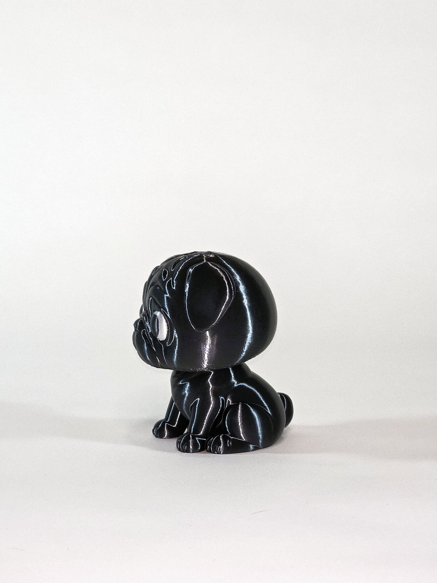 3D Printed Pug Figurine • Cute Oversized-Head Pug Collectible • Pug Lover Gift • Small Pug Miniatures for Party Favors • Dog Desk Decor • PLA Eco-Friendly Pug Statue
