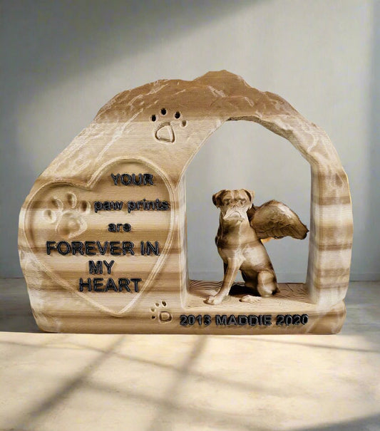 Personalized Rainbow Bridge Angle Boxer Dog Memorial