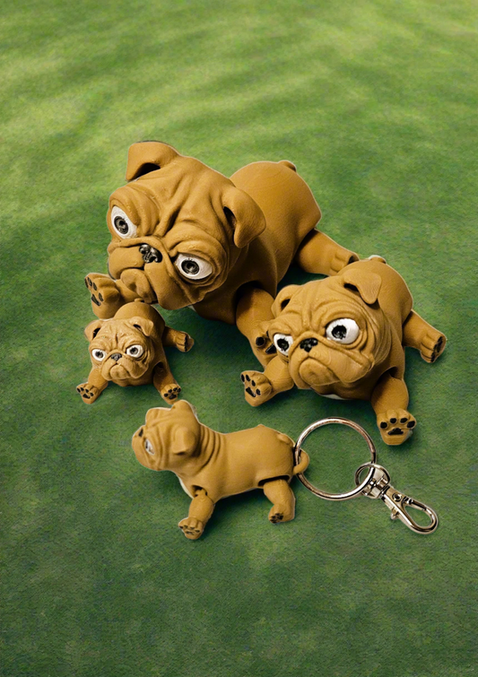 English Bulldog Fidget Desk Toy and Keychain