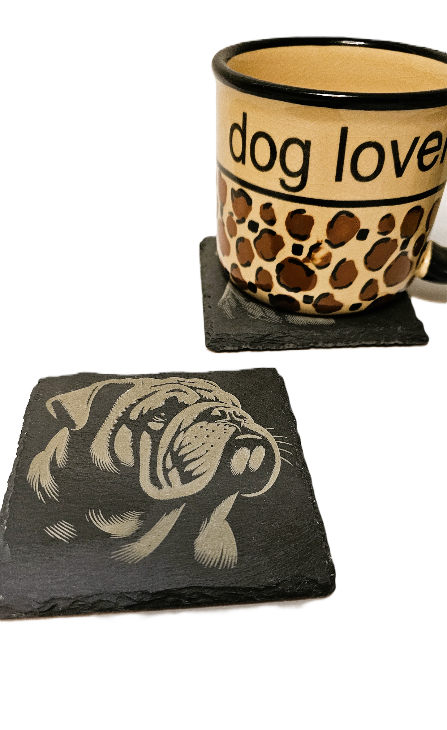 Slate Stone English Bulldog Coasters