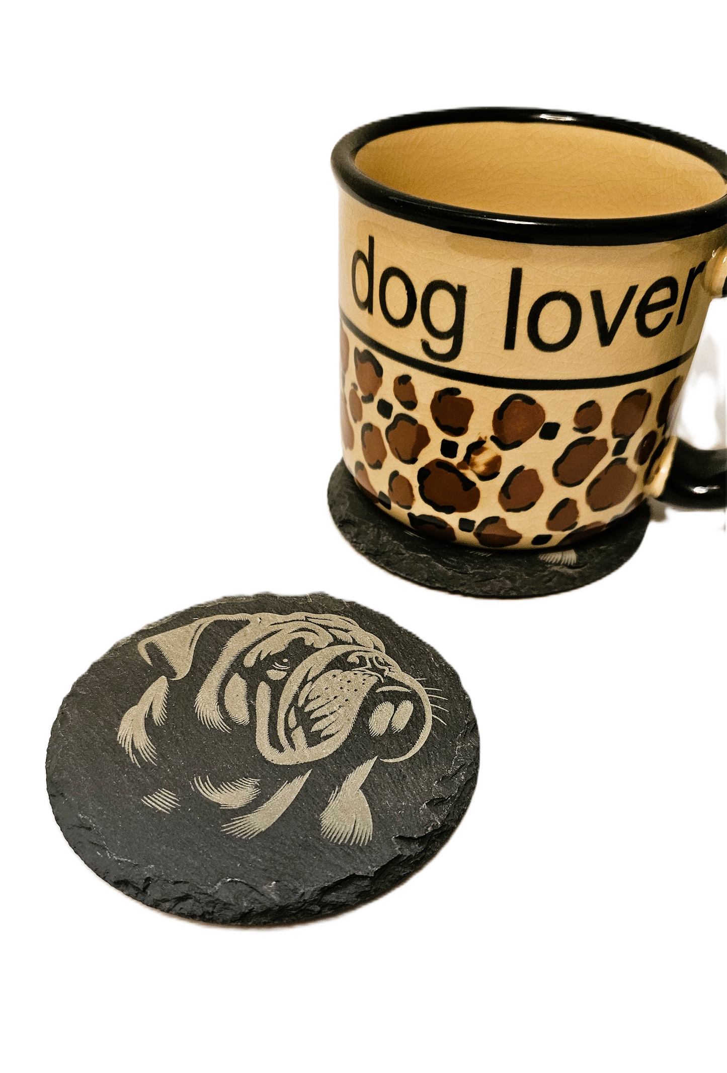 Slate Stone English Bulldog Coasters