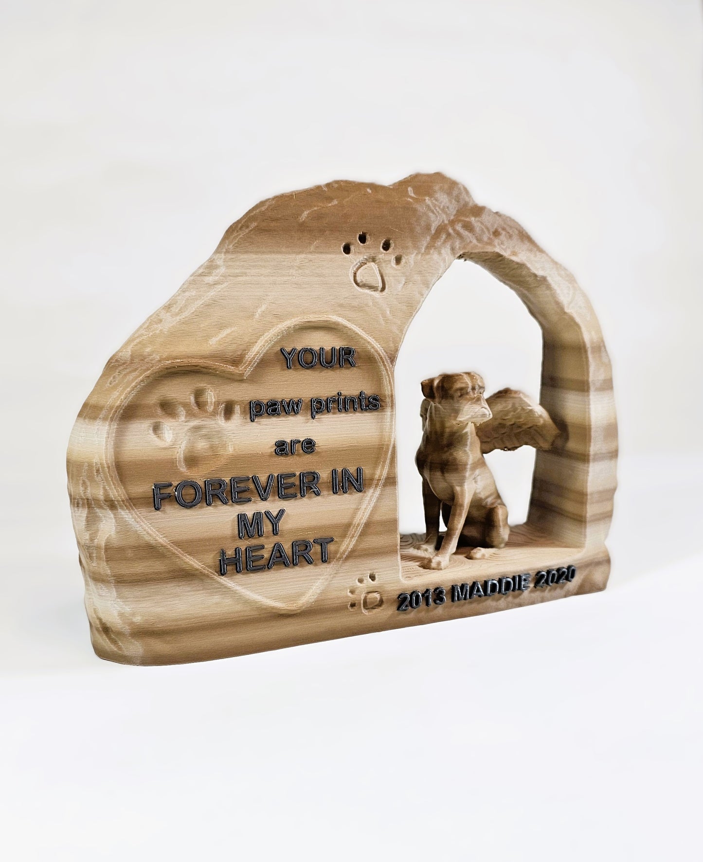 Personalized Rainbow Bridge Angle Boxer Dog Memorial