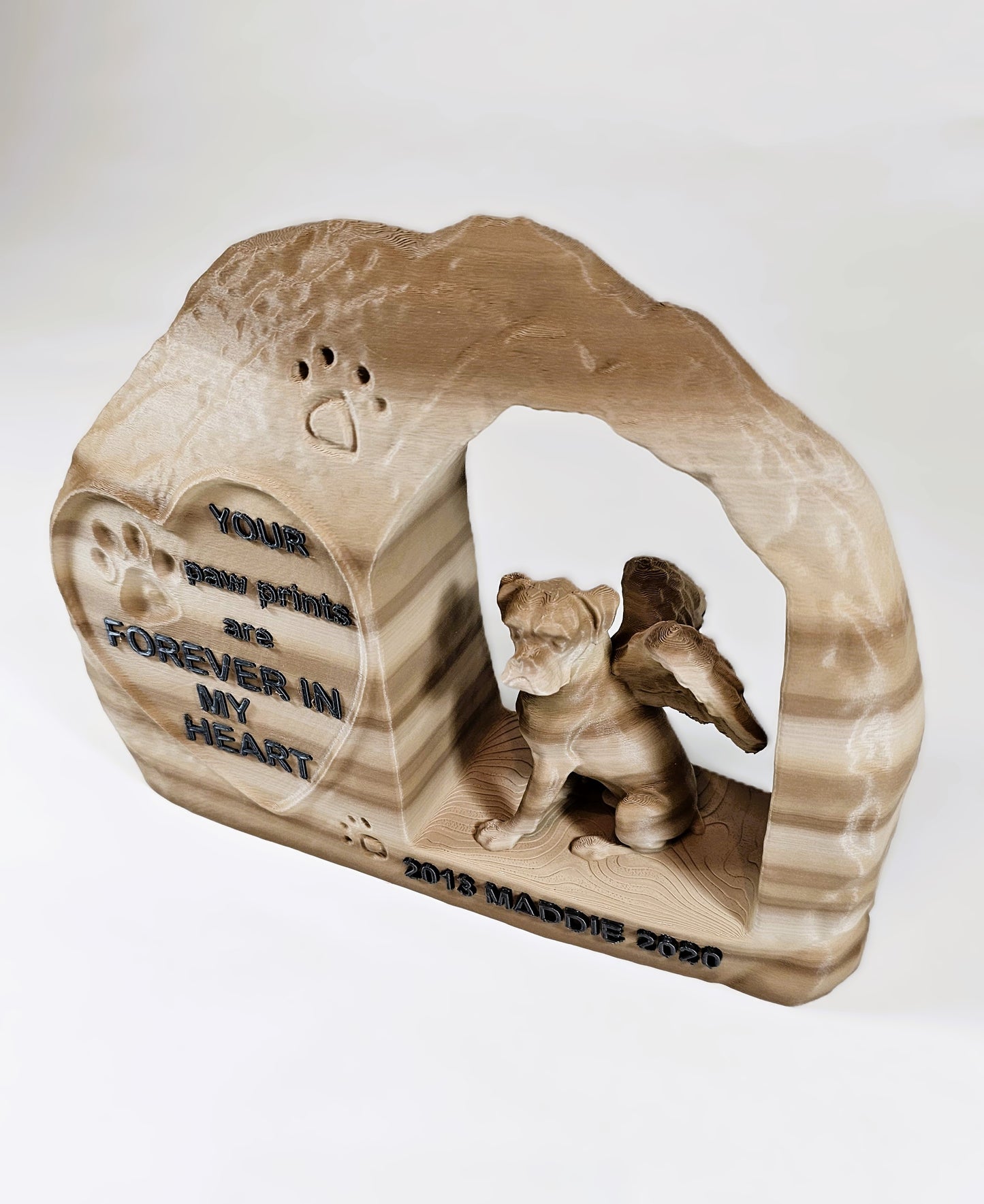 Personalized Rainbow Bridge Angle Boxer Dog Memorial