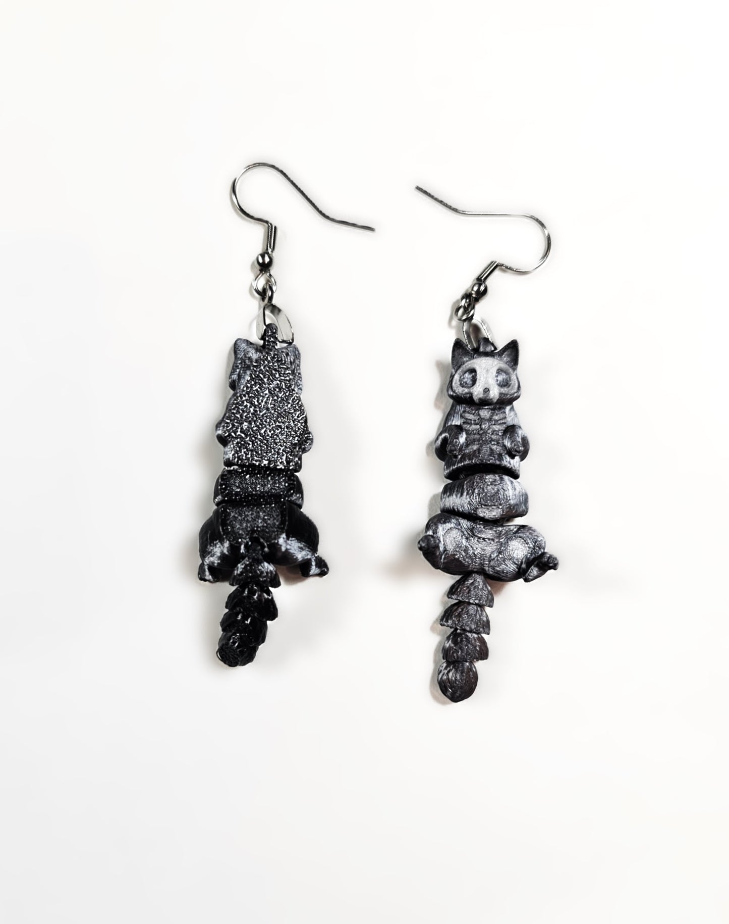 Halloween Glow in the Dark Skelly Cat Earrings