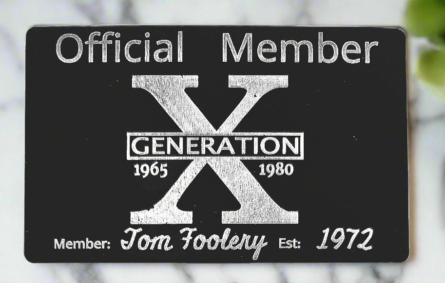 Official GenX Membership Card: A Nostalgic Tribute