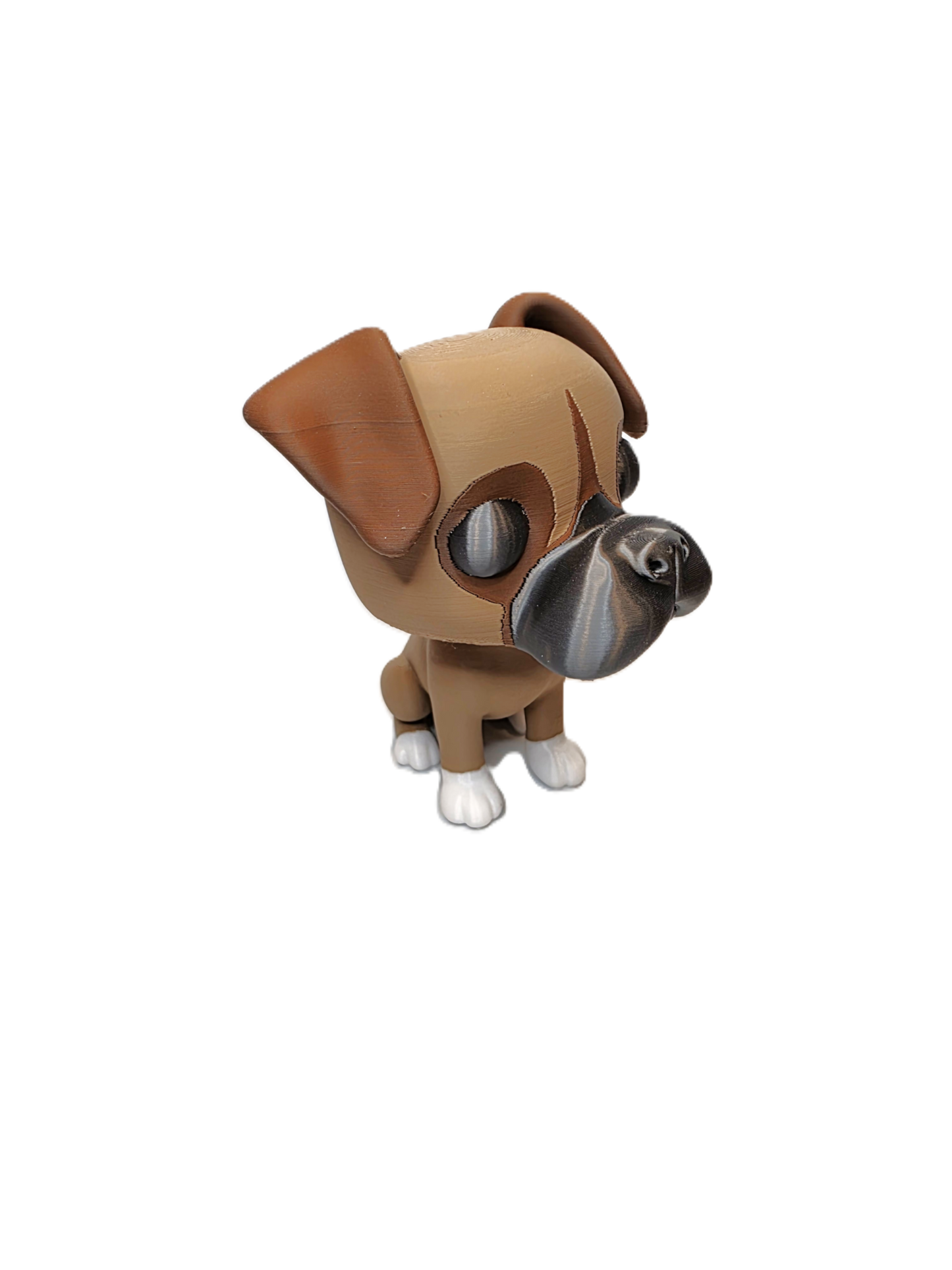Funko-Style Boxer Dog Figure – Full Size 4.5" or Itty Bitty 1.5" Miniatures | Cute Gift, Party Favor, Dog Lover Collectible