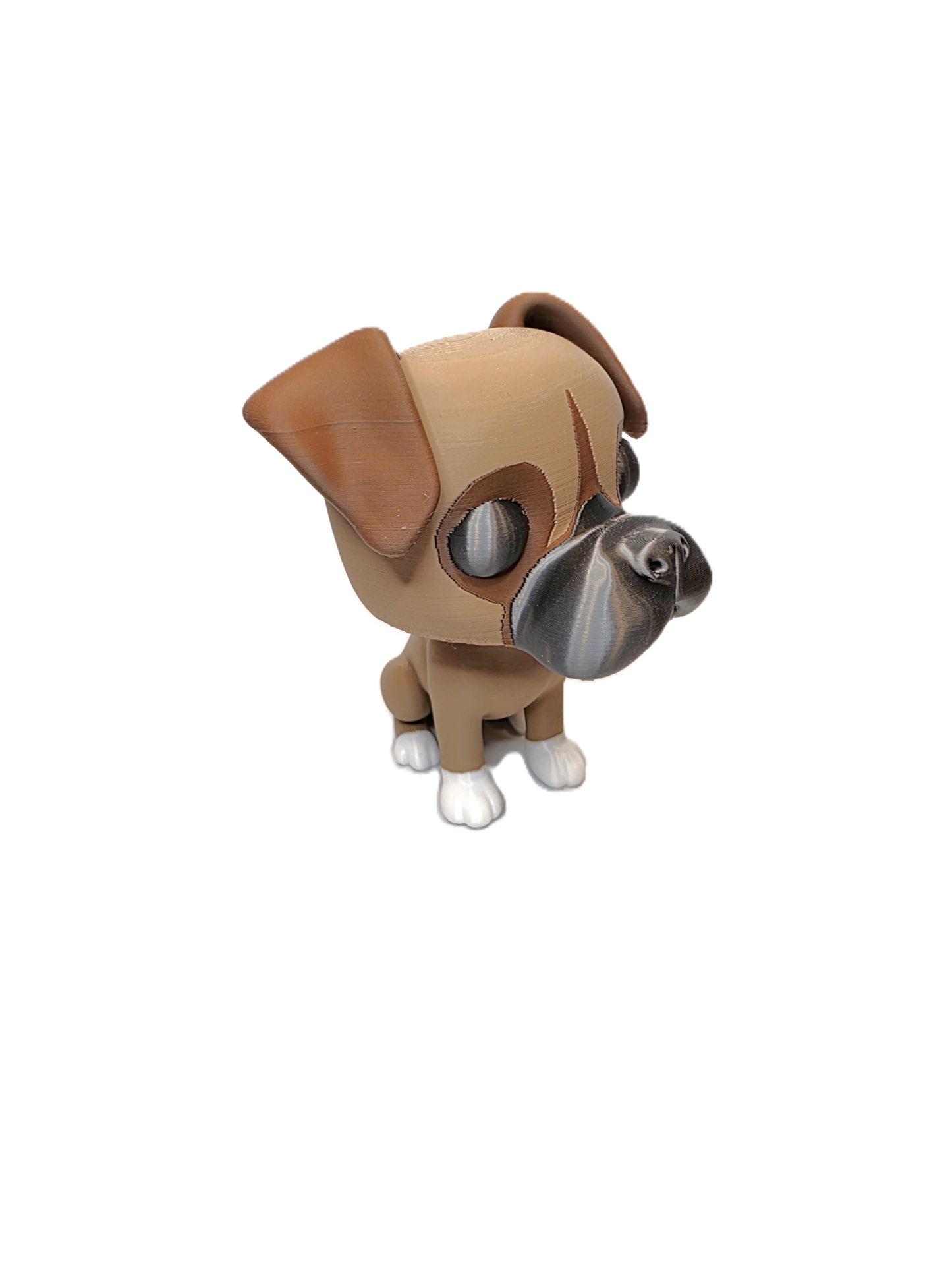 Funko-Style Boxer Dog Figure – Full Size 4.5" or Itty Bitty 1.5" Miniatures | Cute Gift, Party Favor, Dog Lover Collectible