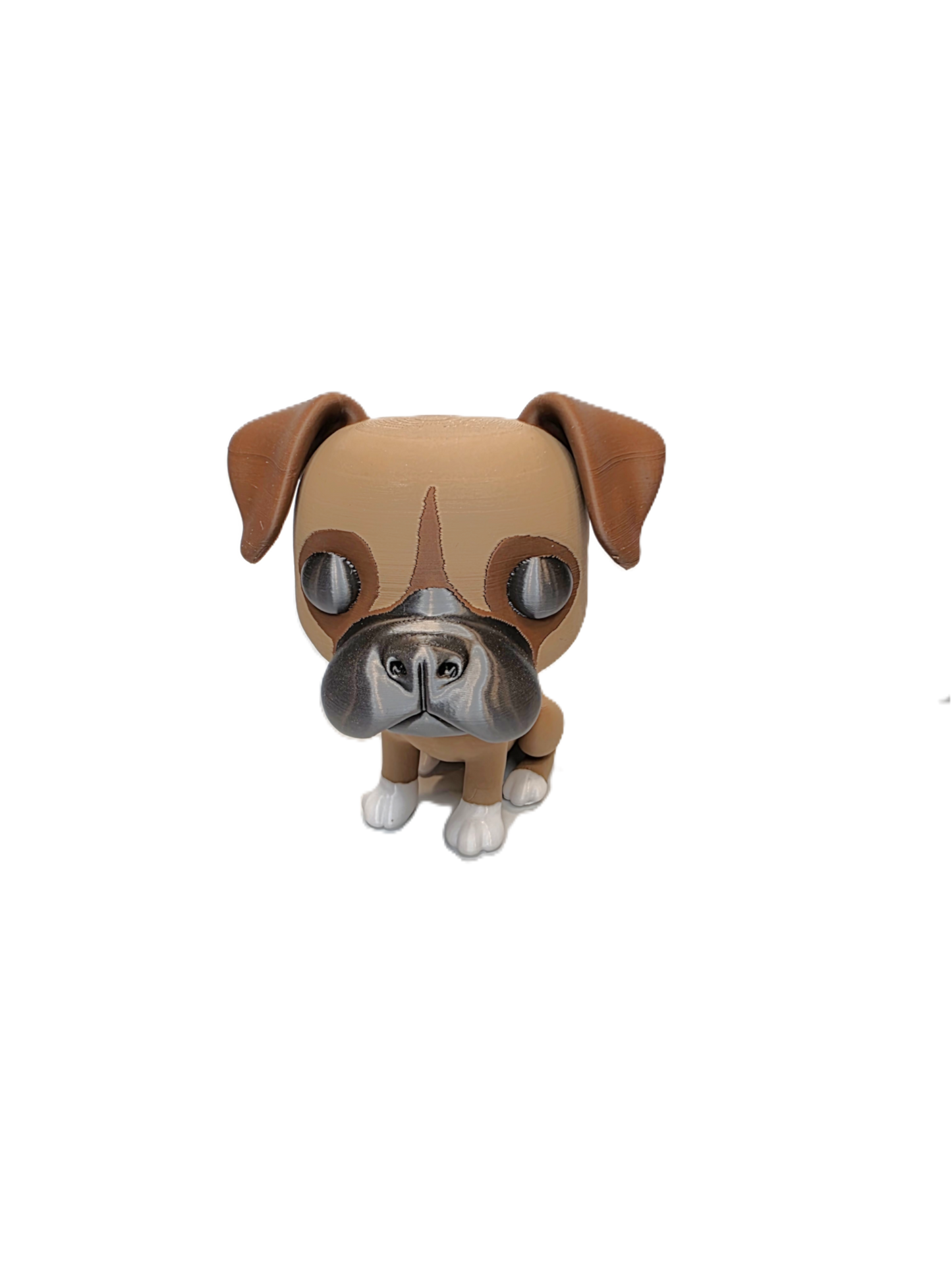 Funko-Style Boxer Dog Figure – Full Size 4.5" or Itty Bitty 1.5" Miniatures | Cute Gift, Party Favor, Dog Lover Collectible