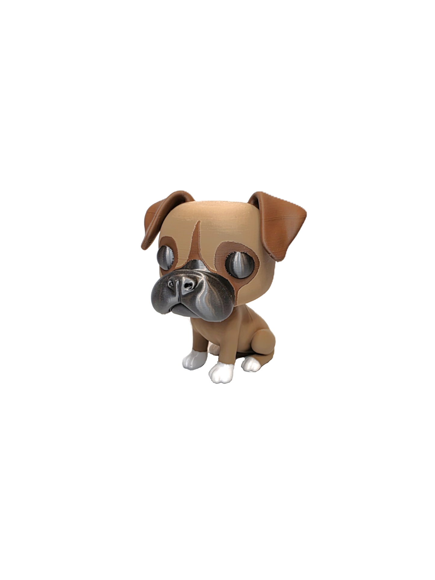 Funko-Style Boxer Dog Figure – Full Size 4.5" or Itty Bitty 1.5" Miniatures | Cute Gift, Party Favor, Dog Lover Collectible