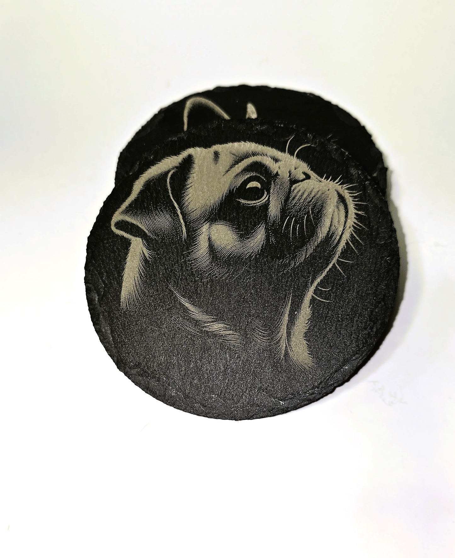 Slate Stone Pug Coasters