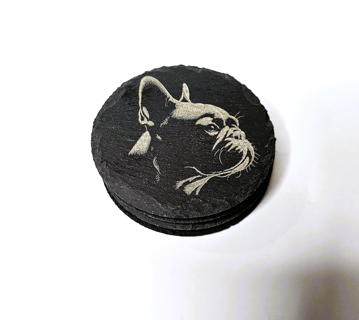 Slate Stone Frenchie Coasters