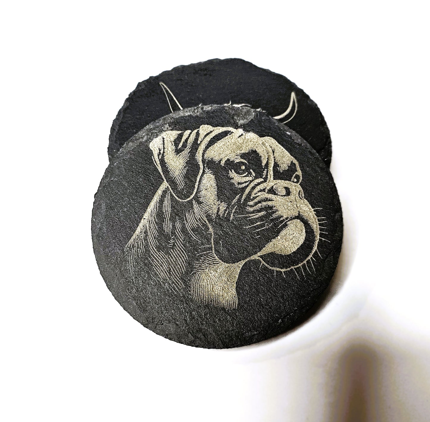 Slate Stone Boxer Coasters