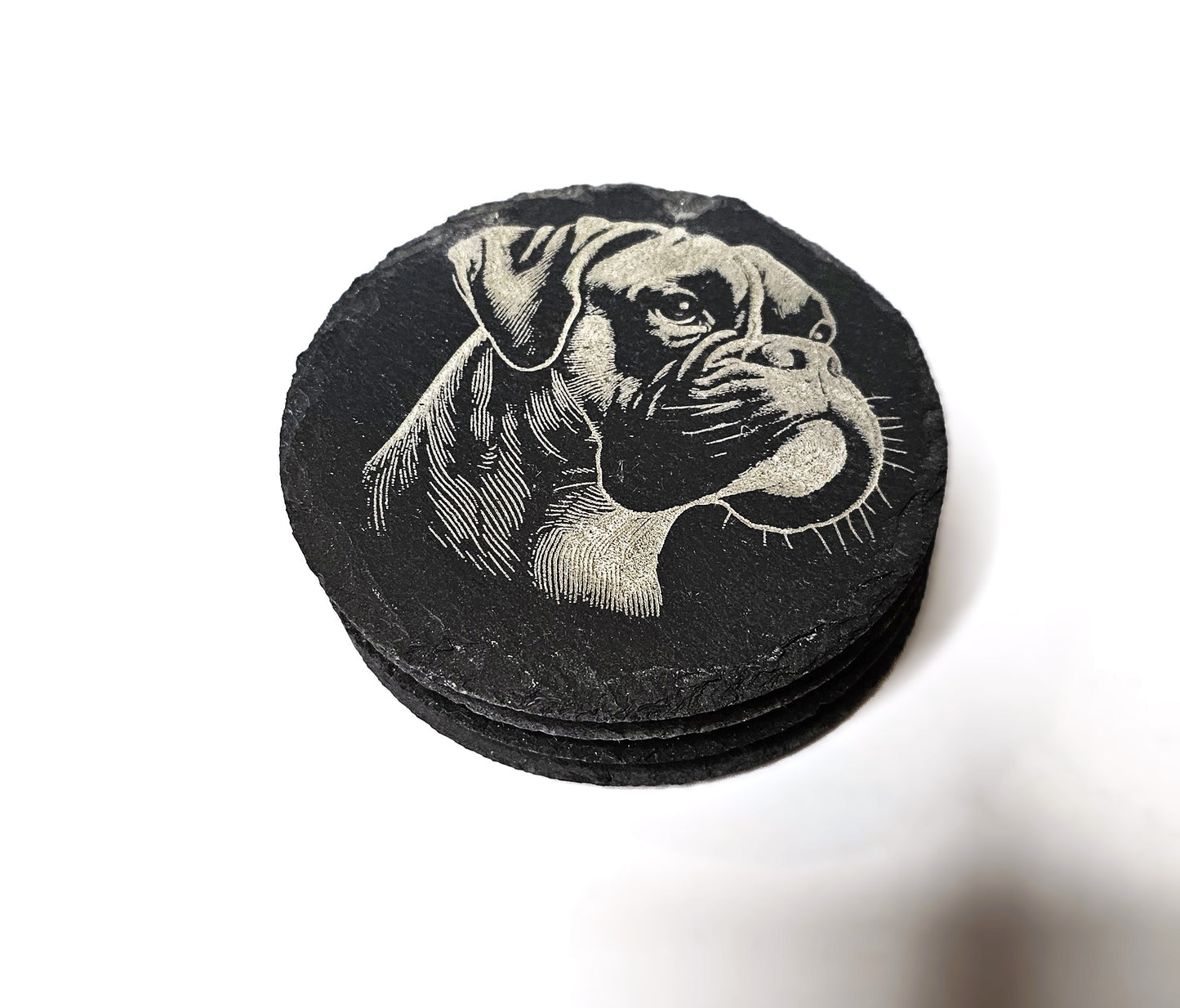 Slate Stone Boxer Coasters