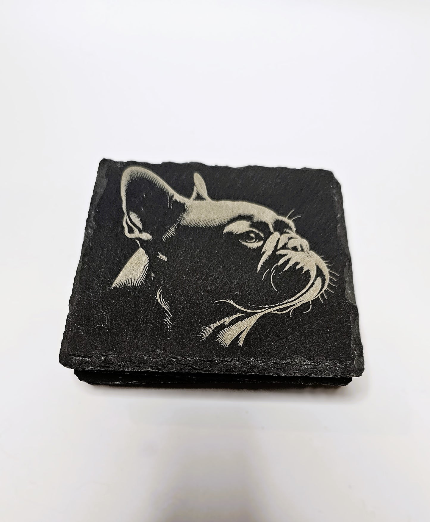 Slate Stone Frenchie Coasters