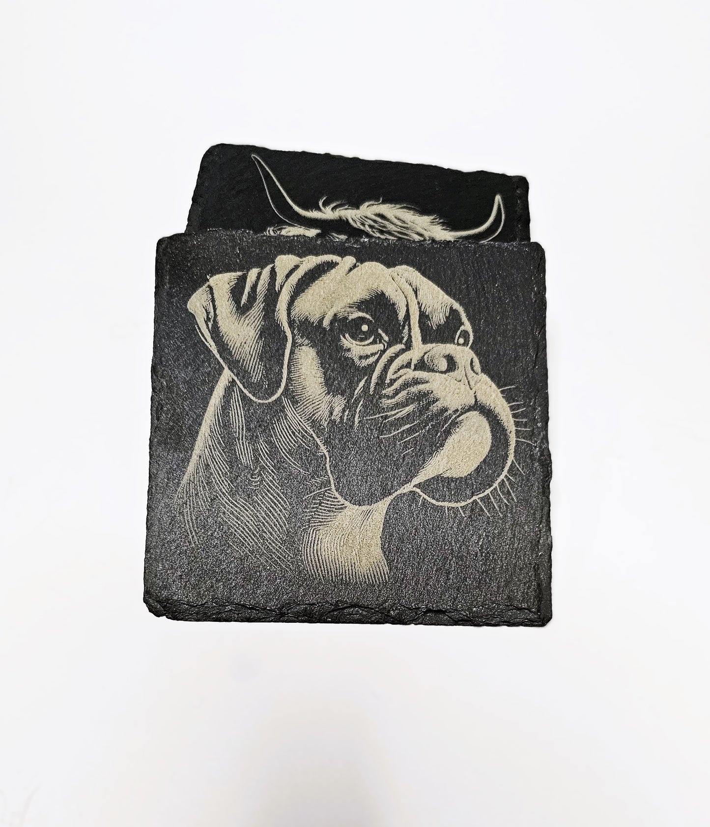 Slate Stone Boxer Coasters