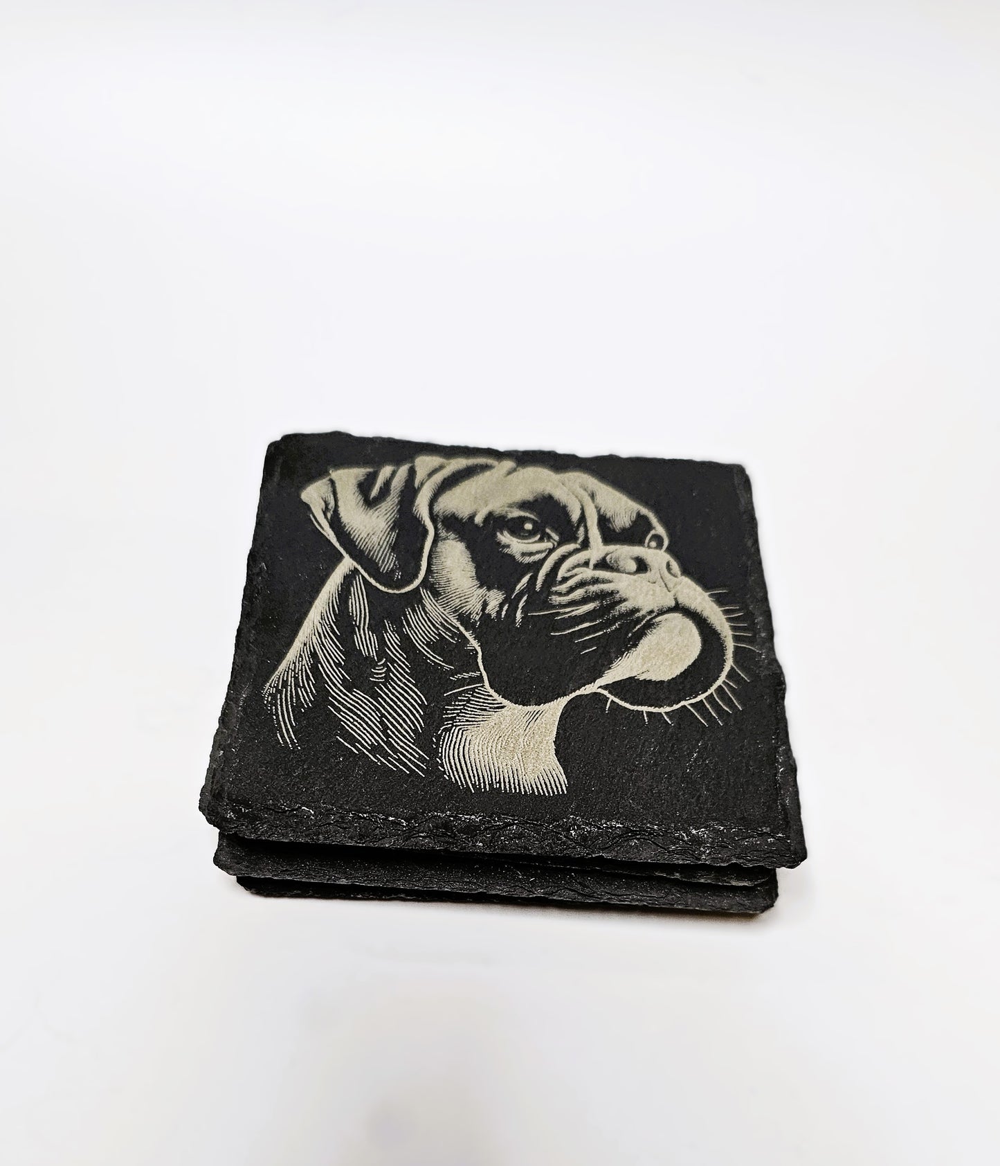 Slate Stone Boxer Coasters