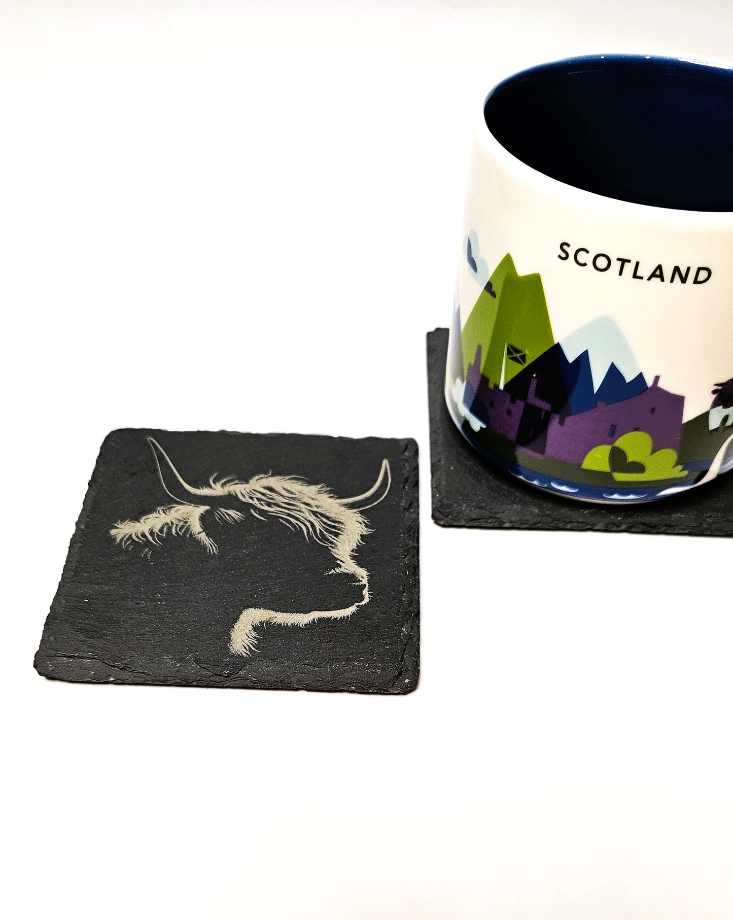 Slate Stone Scottish Highland Coo Coasters