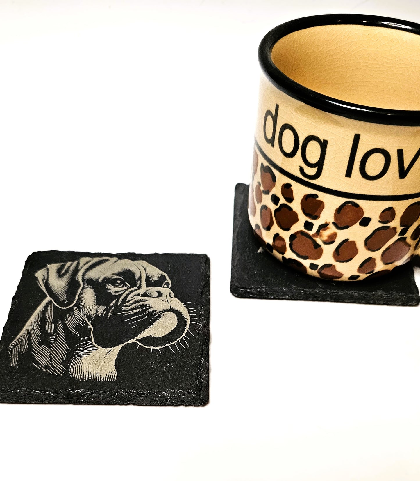 Slate Stone Boxer Coasters