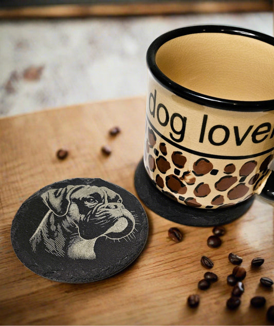 Slate Stone Boxer Coasters