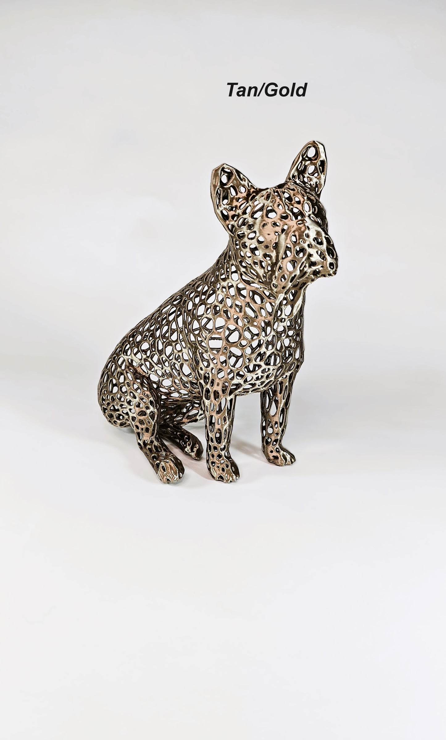 Voronoi Seated French Bulldog Sculptures