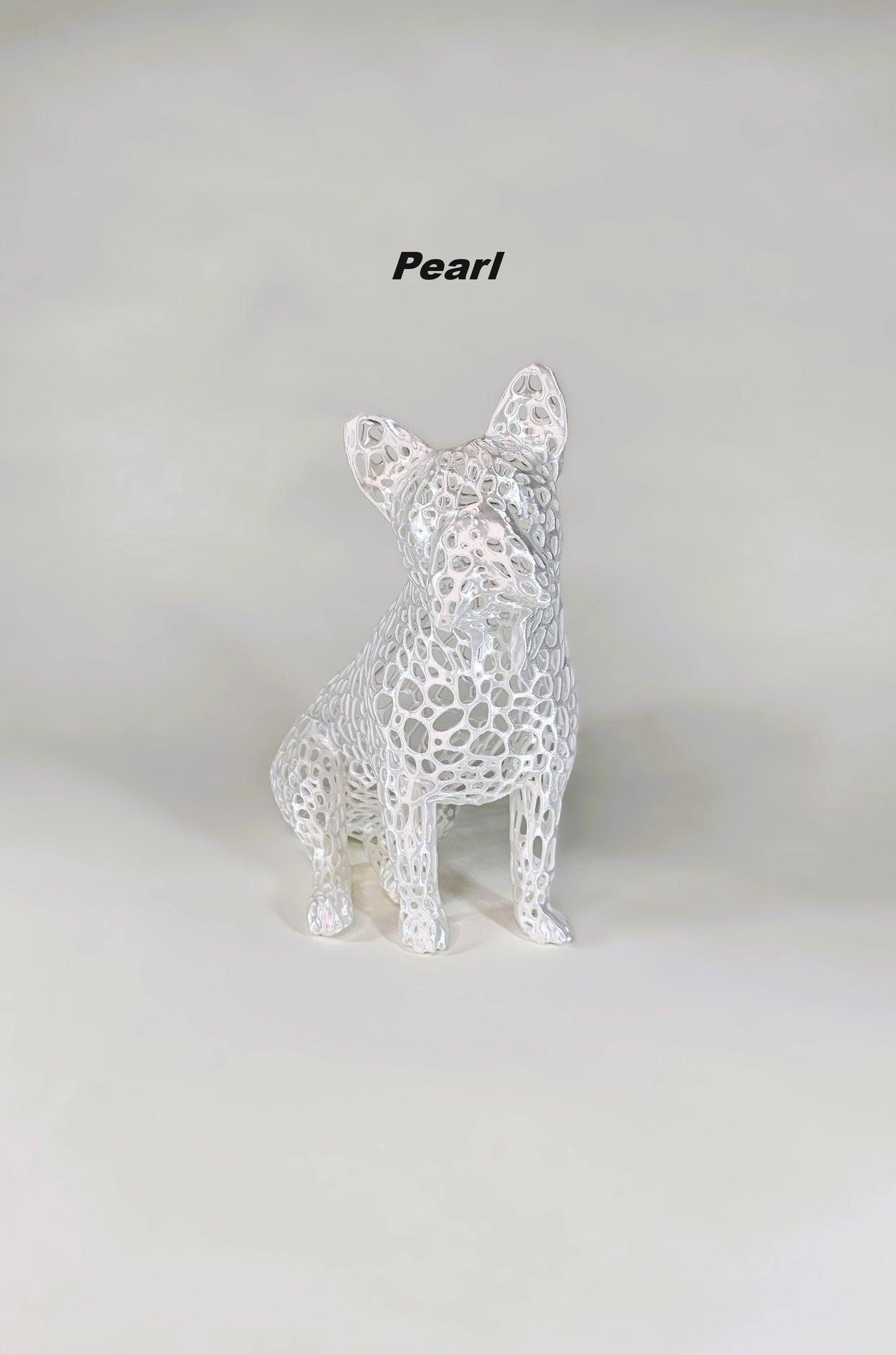 Voronoi Seated French Bulldog Sculptures