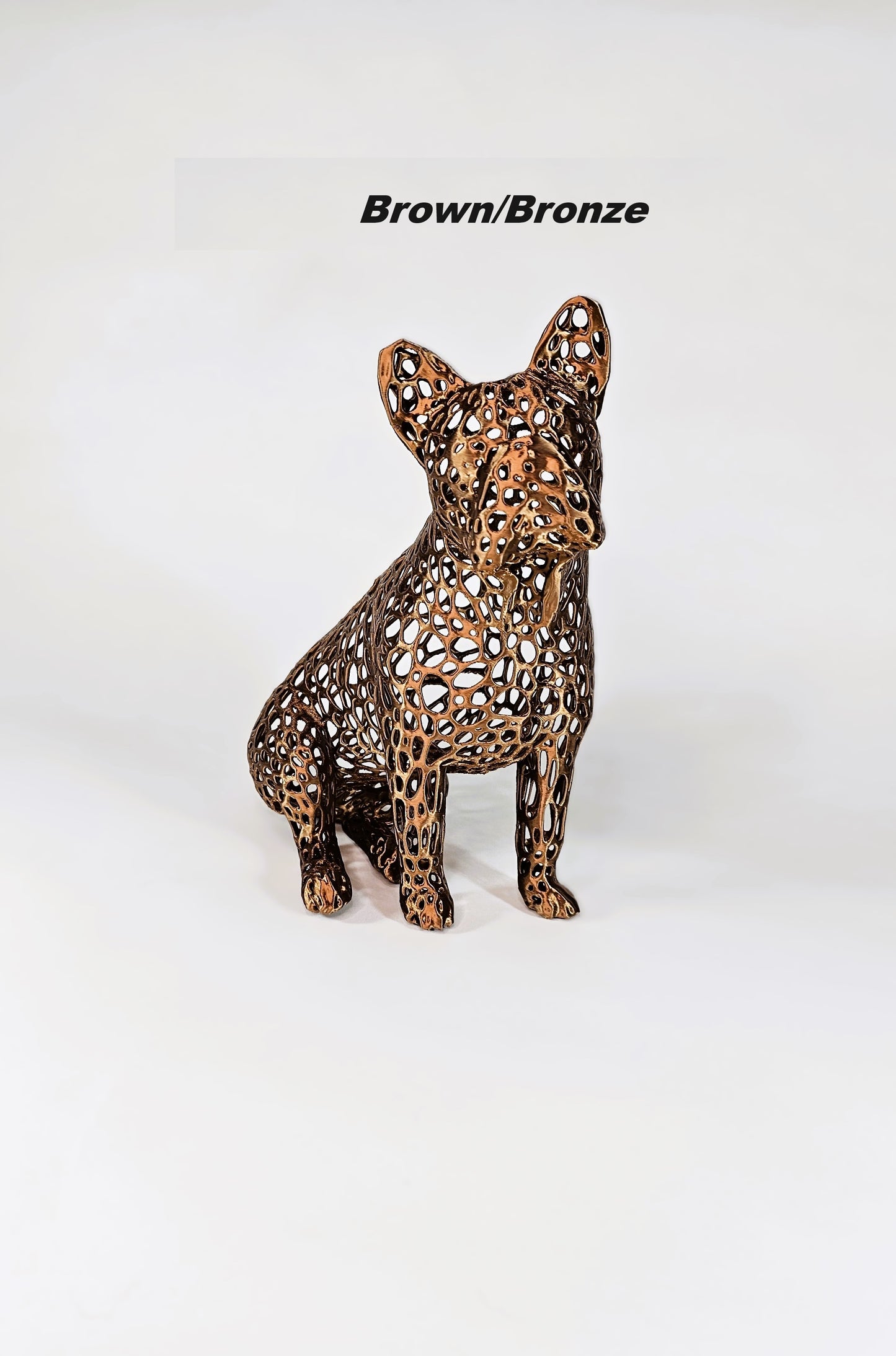 Voronoi Seated French Bulldog Sculptures