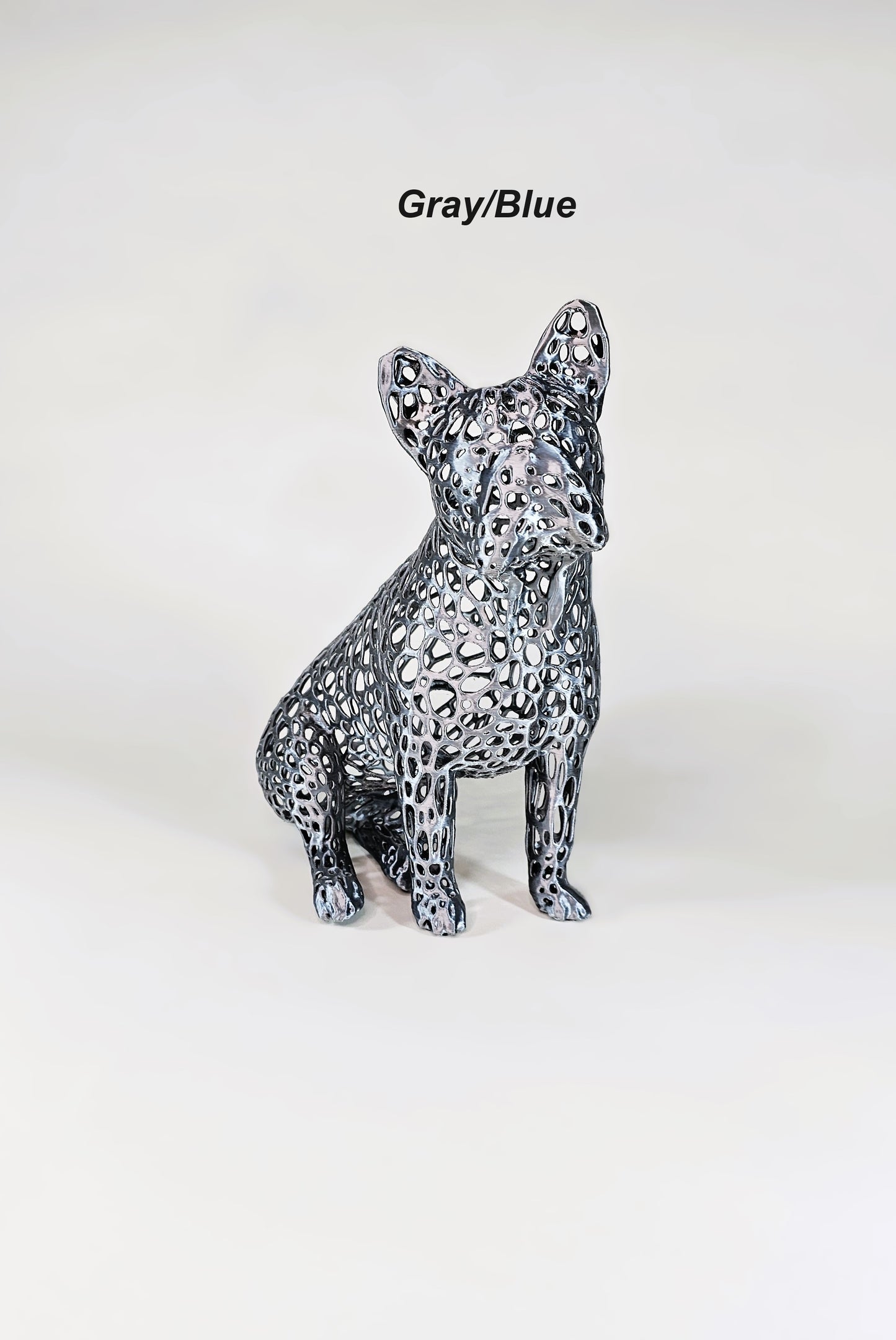 Voronoi Seated French Bulldog Sculptures