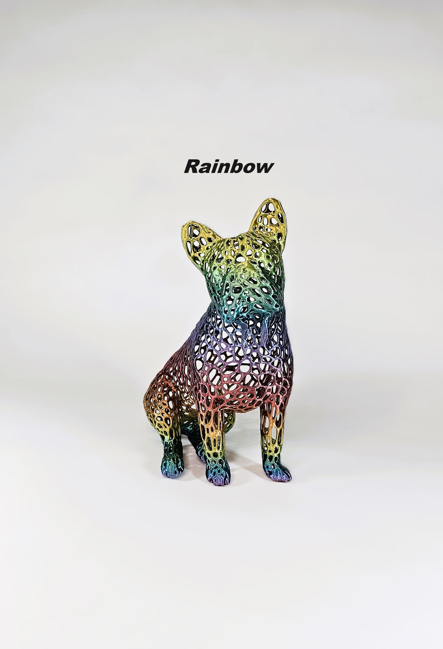 Voronoi Seated French Bulldog Sculptures