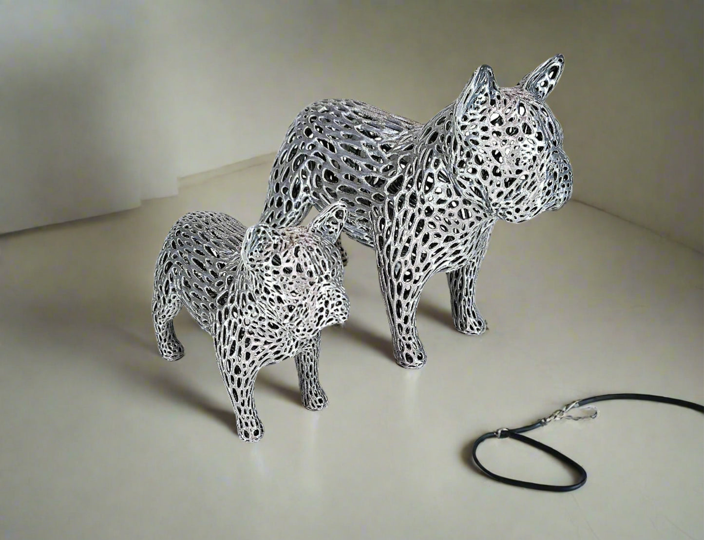 Voronoi Standing French Bulldog Sculptures